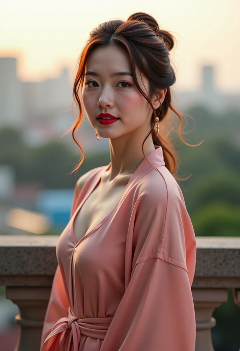 家访后的傍晚街道